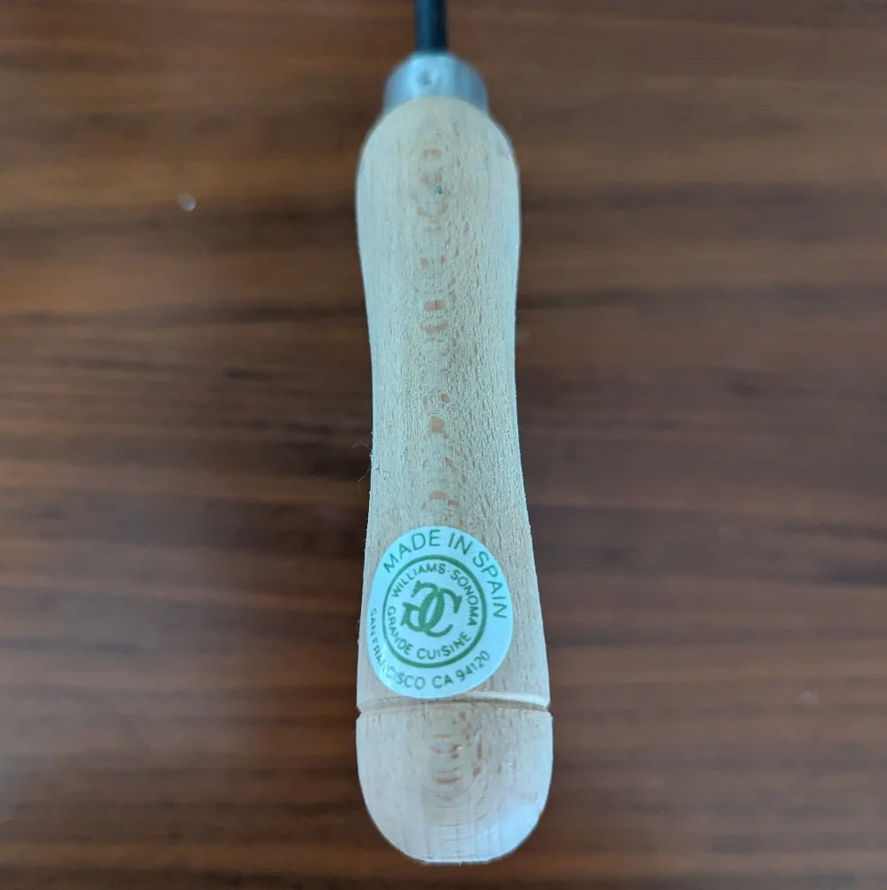 Williams Sonoma Heart Shaped Branding Iron Wood Handle Made in Spain Pre Owned